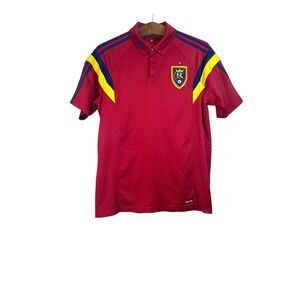 Adidas Mens MLS Soccer Real Salt Lake Polo Shirt Jersey Size L